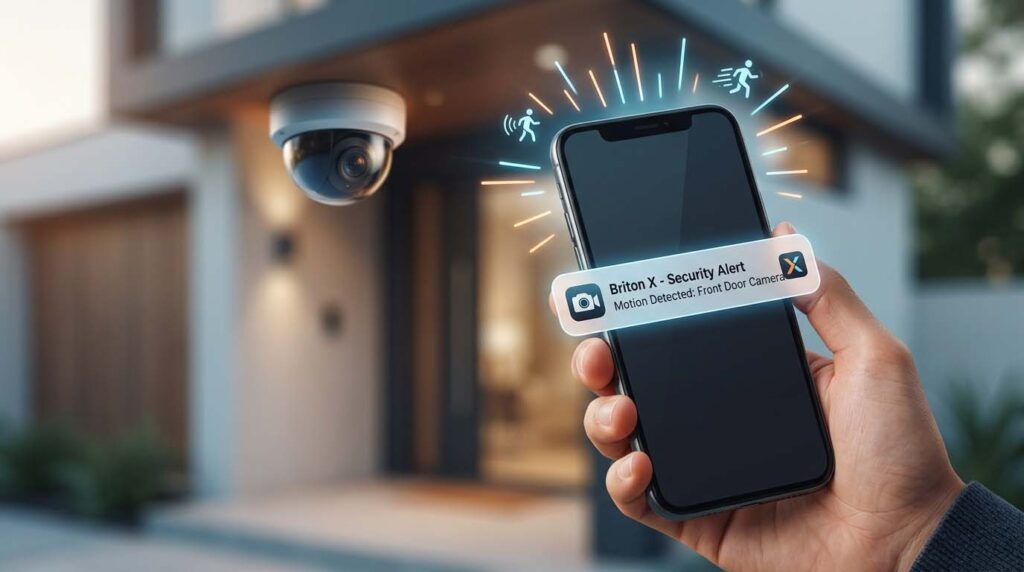دریافت نتیفیکیشن اینترنت دوربین briton x